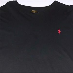 Polo v neck black shirt